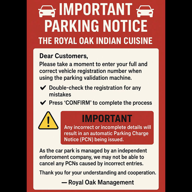 The Royal Oak Indian Cuisine